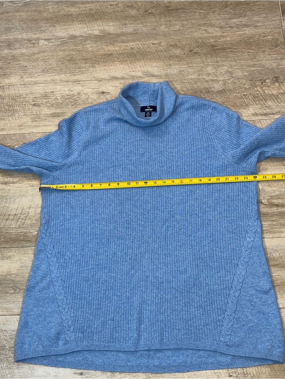 Lands End Women’s 100% Cashmere Turtleneck Sweater Size 2X (20W-22W) - Picture 4 of 6